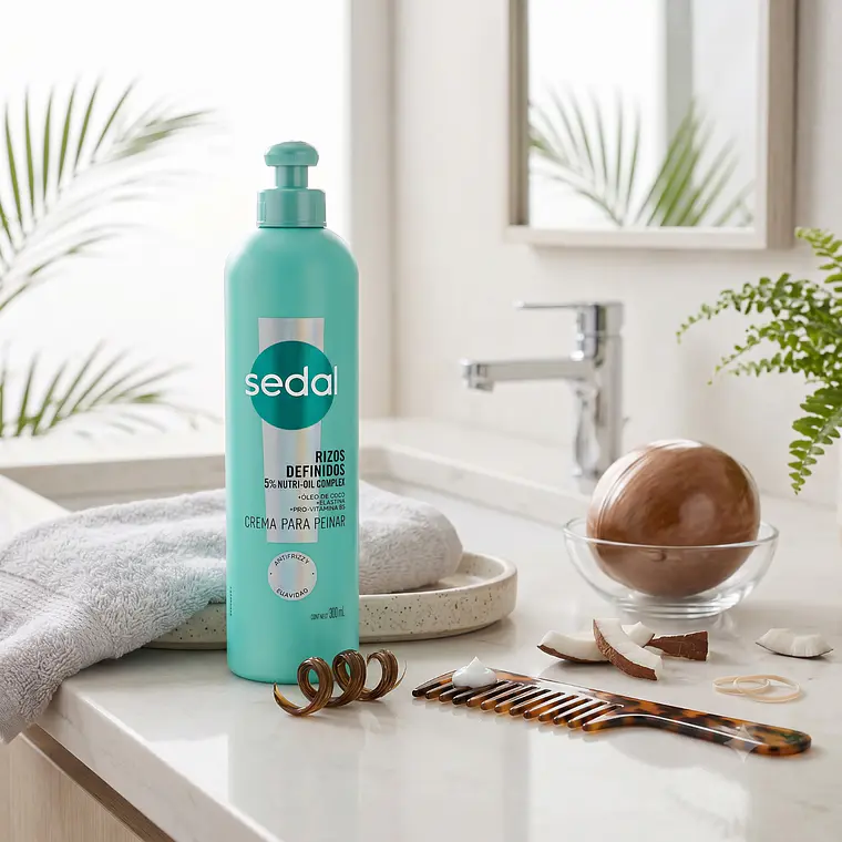 Sedal Crema Peinar Rizos Definidos 300ml Antifrizz 6