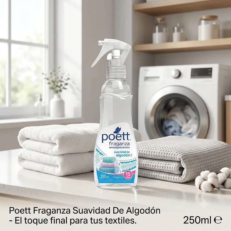 Aromatizante Telas Poett Suavidad Algodon 250ml 5
