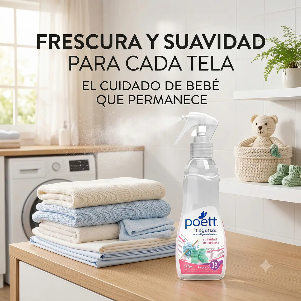 Aromatizante Telas Poett Suavidad Bebe 250ml 5