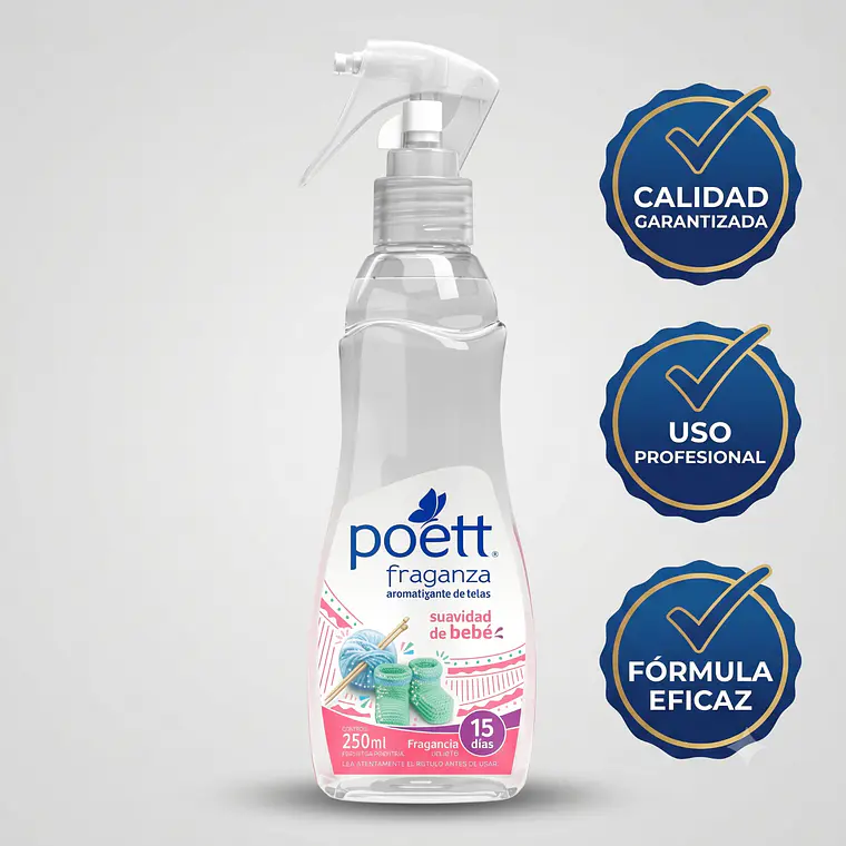 Aromatizante Telas Poett Suavidad Bebe 250ml 6