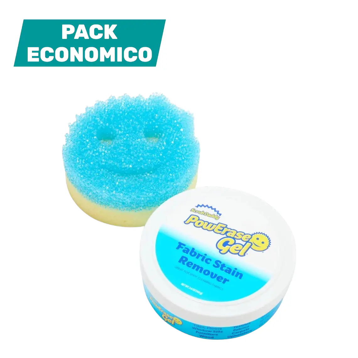 Gel Quitamanchas Telas PowErase 160g Y Esponja Mommy 1