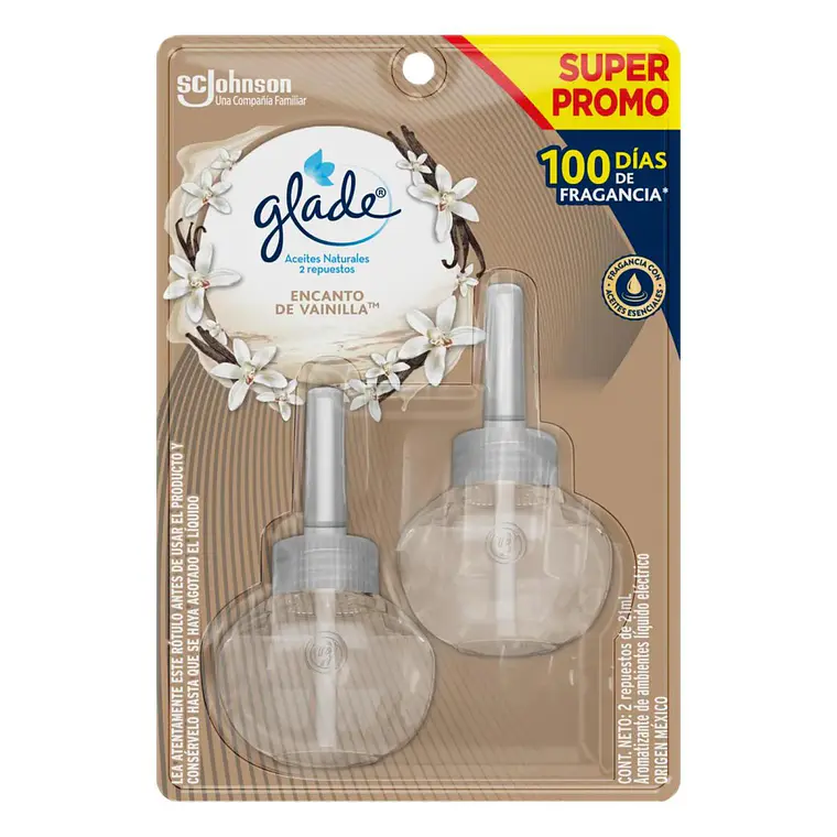 Recarga Glade Aceite Natural Vainilla 21mlx2unid 1