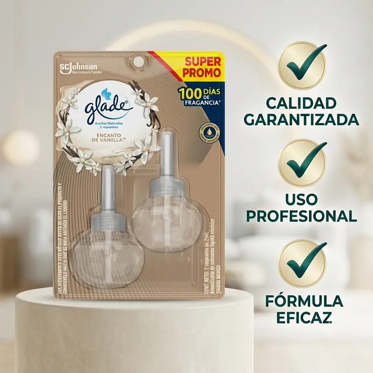 Recarga Glade Aceite Natural Vainilla 21mlx2unid 5