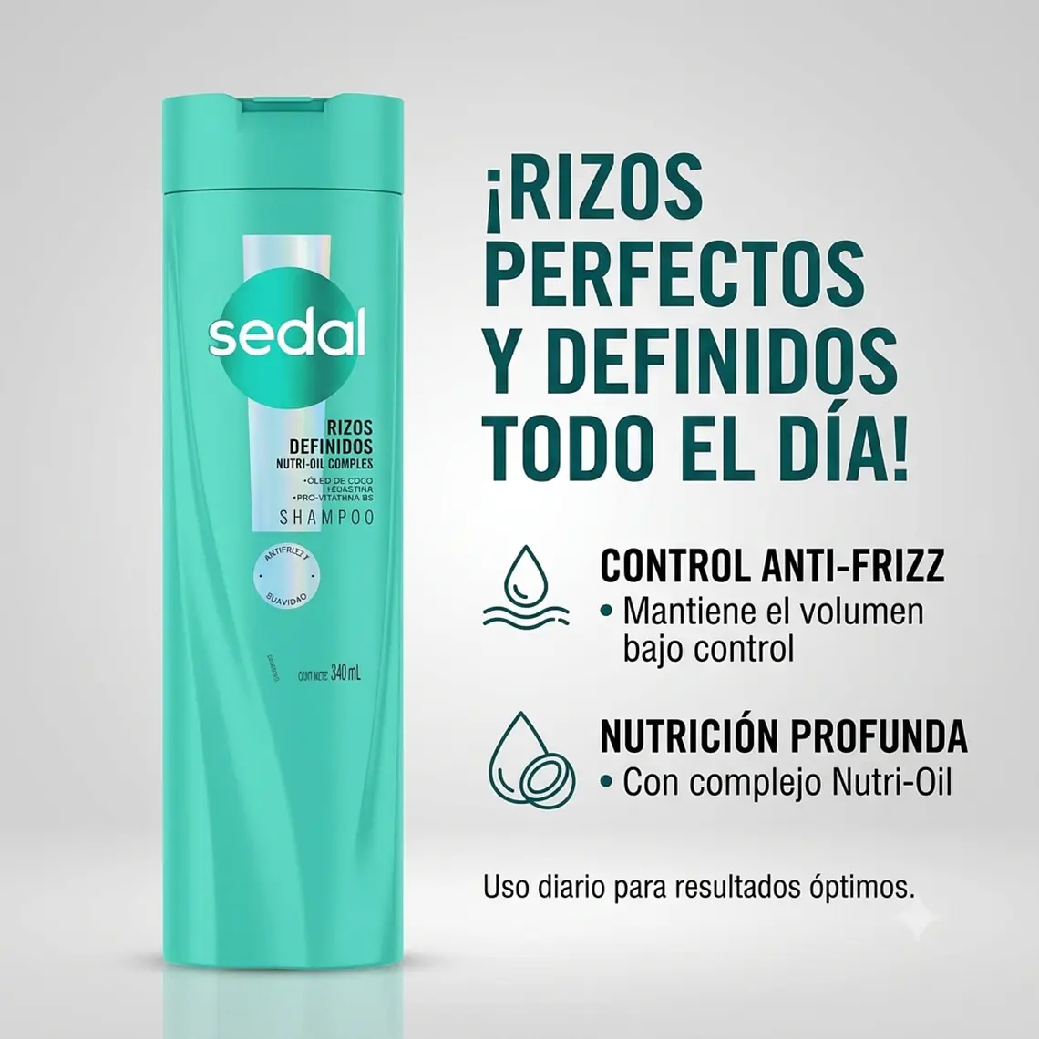 Shampoo Sedal Rizos definidos 340ml 2