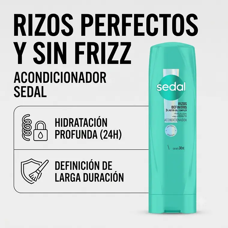 Acondicionador Sedal Rizos definidos 340ml 2