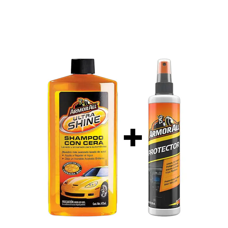 Armor All Pack Shampoo Cera 473ml Mas Protector 295ml 2