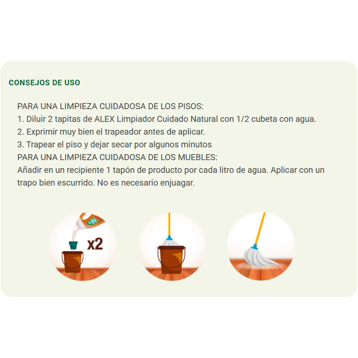 Limpiador Alex Cuidado Natural Madera 750 ml 3