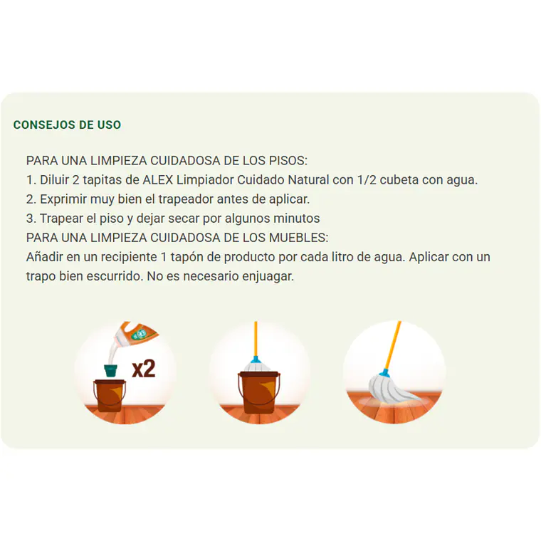 Limpiador Alex Cuidado Natural Madera 750 ml 3