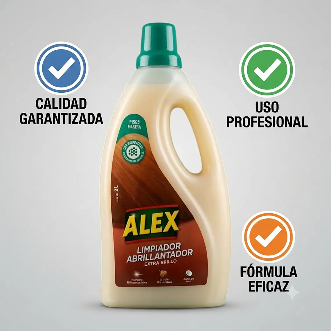 Alex Limpiador Abrillantador Pisos Madera 2L Extra Brillo 6