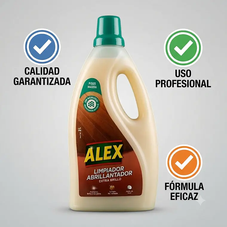Alex Limpiador Abrillantador Pisos Madera 2L Extra Brillo 6