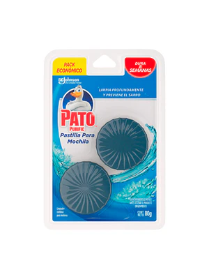 Pastilla Estanque Inodoro Azul Pato Purific Antisarro Limpieza Pack 2