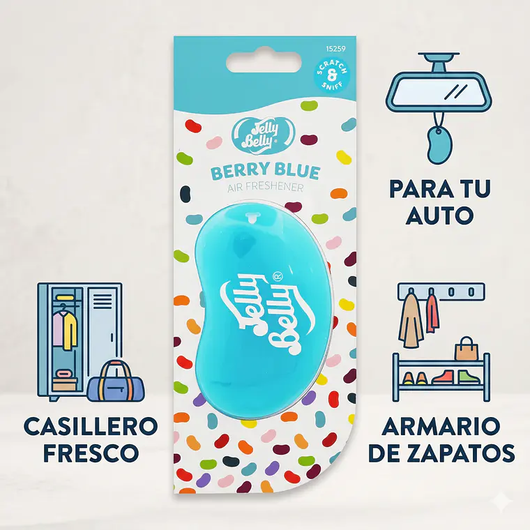 Aromatizante Jelly Belly 3D Berry Blue - Arándano 1 un. 4