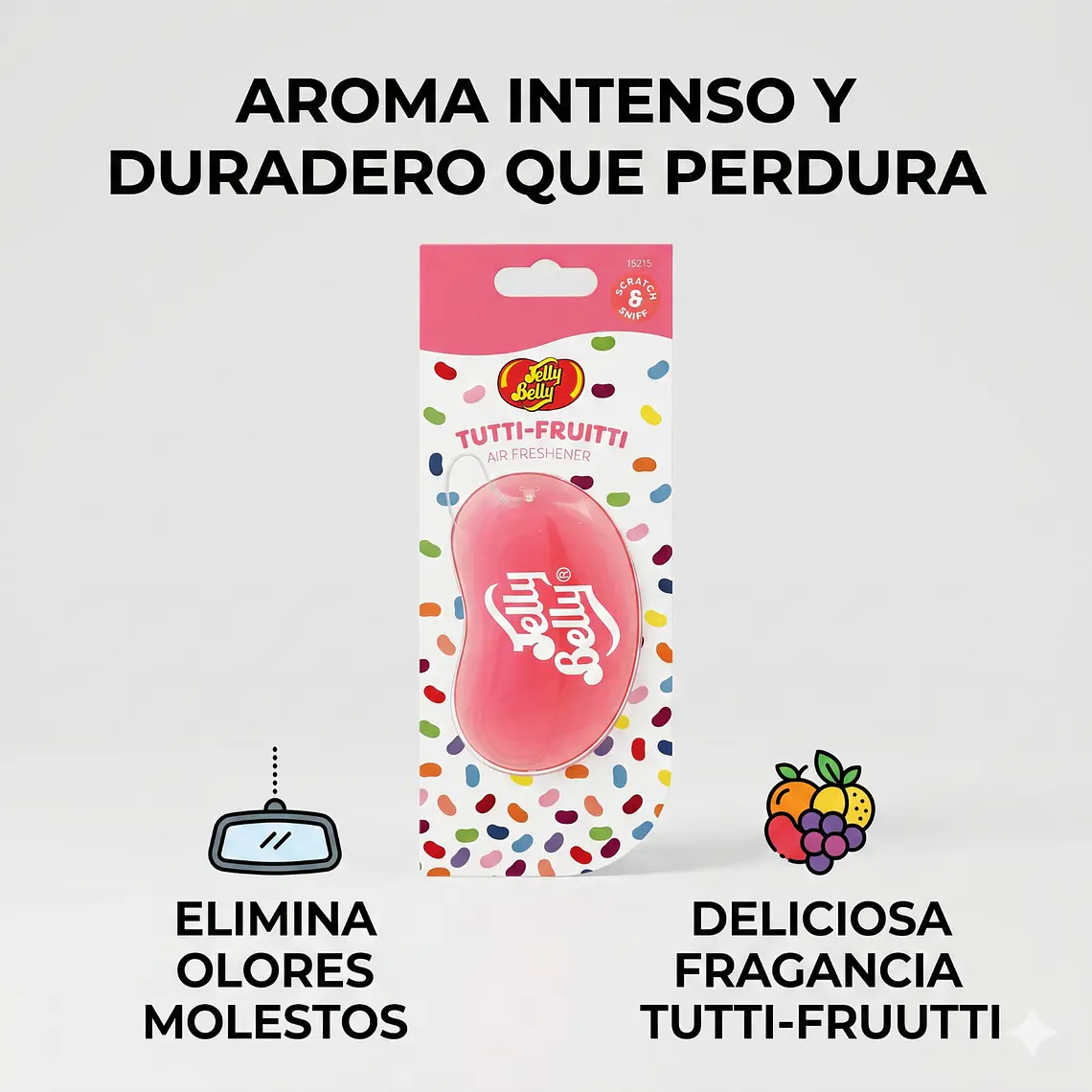 Aromatizante Auto Jelly Belly 3D Tutti Frutti Colgante 2