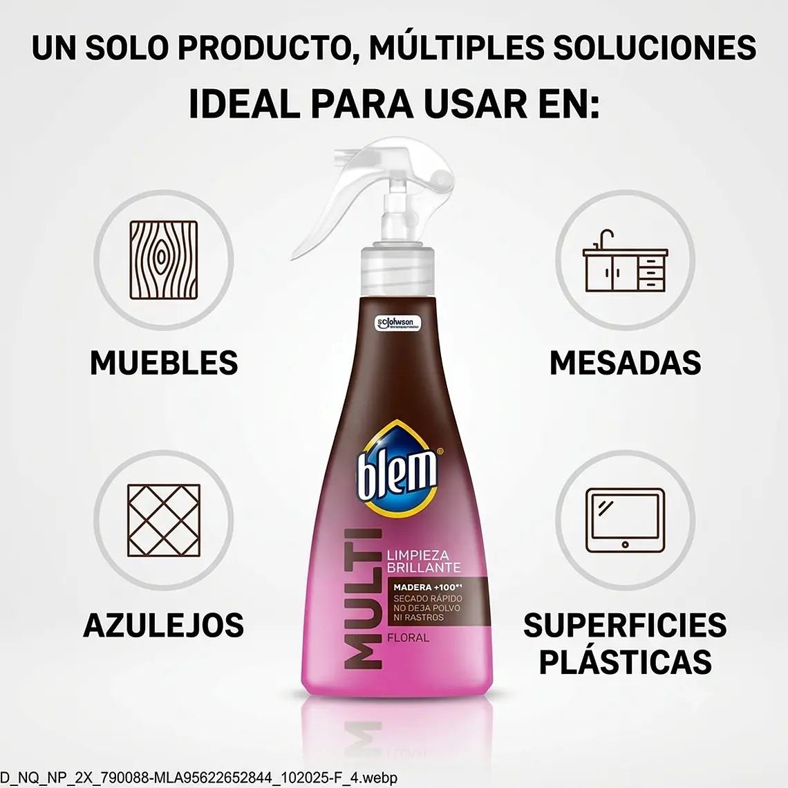 Limpiador Multisuperficies Electronico Blem Floral 400ml 3