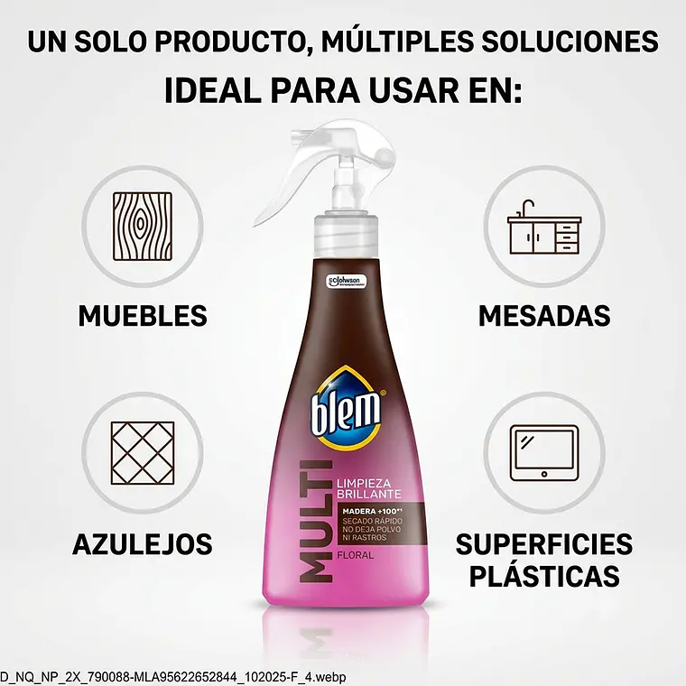 Limpiador Multisuperficies Electronico Blem Floral 400ml 3