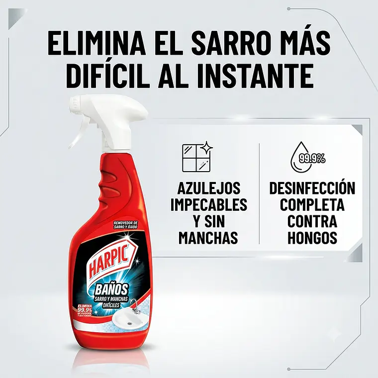 Limpiador Baño Sarro y Manchas Difíciles Gatillo 495 ml 2