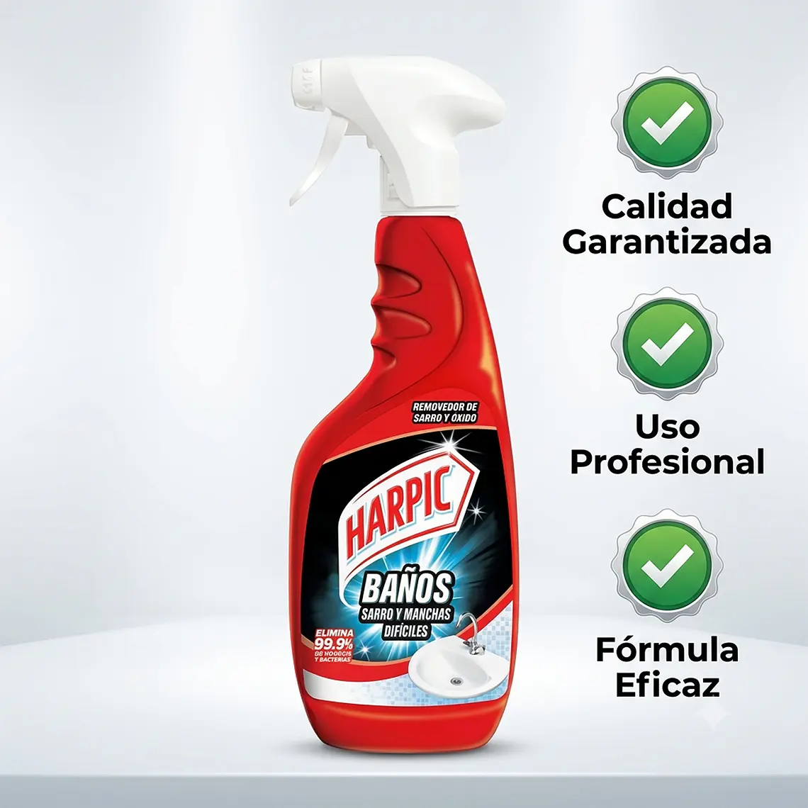 Limpiador Baño Sarro y Manchas Difíciles Gatillo 495 ml 6