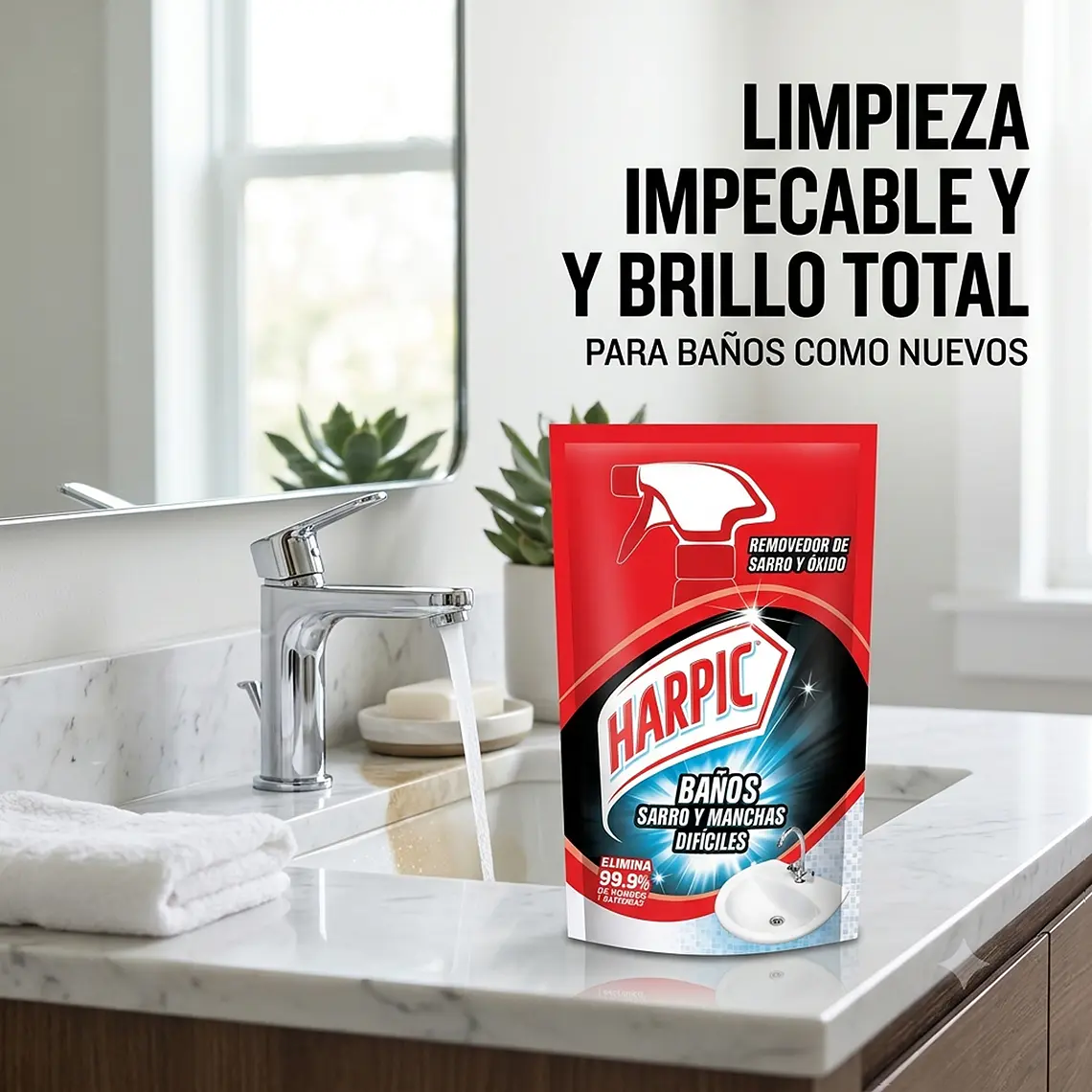 Recarga Harpic Baño Sarro y Manchas Difíciles 420ml 6