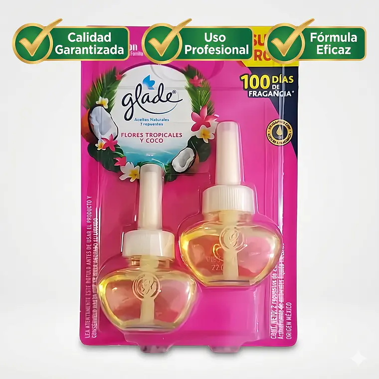 Glade Recarga Aceite Tropical Floral Pack 2 5