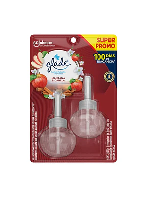 Recarga Glade Aceite Natural Manzana Canela 21ml x2