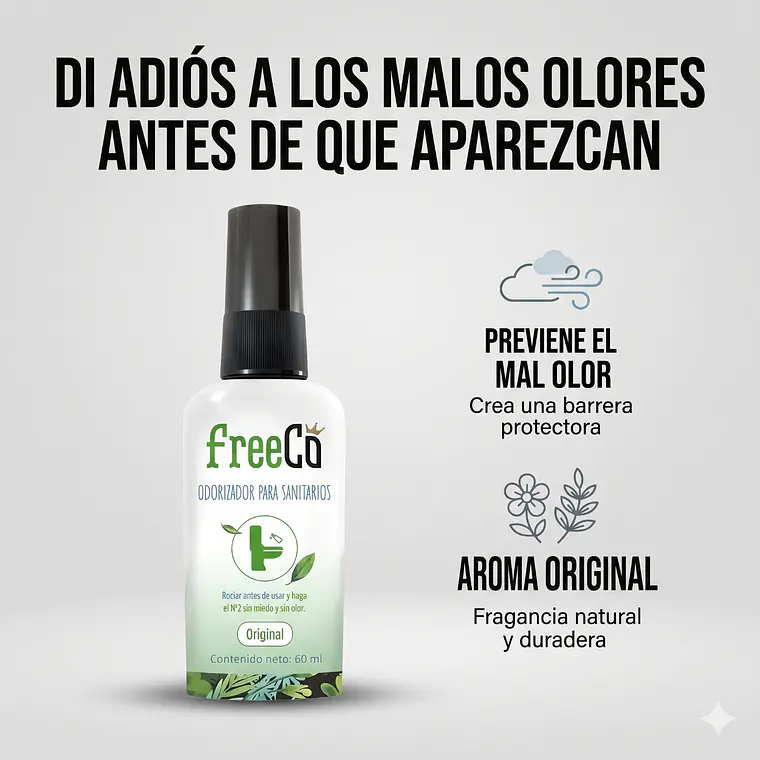 Eliminador de Olores Freeco Aroma Original 60 ml 2