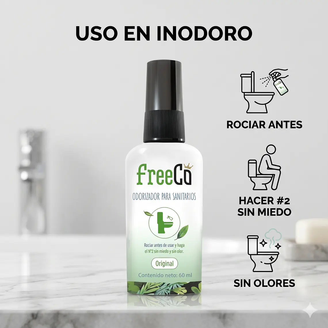 Eliminador de Olores Freeco Aroma Original 60 ml 3