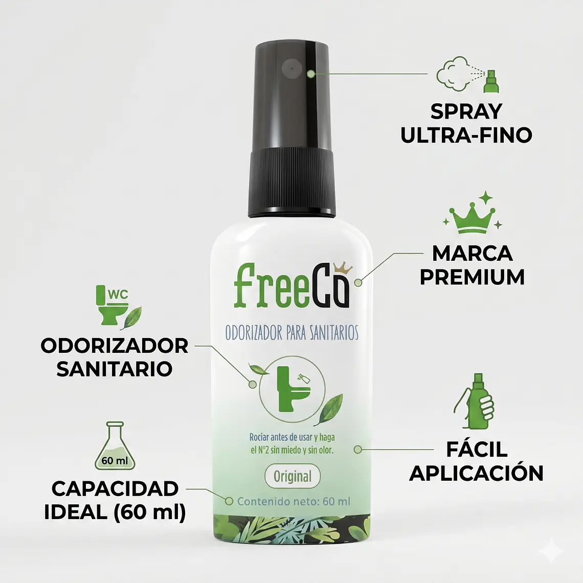 Eliminador de Olores Freeco Aroma Original 60 ml 4