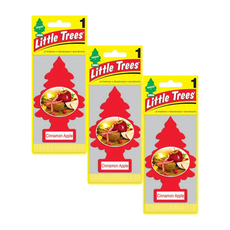 Aromatizante Pino Manzana Canela Little Trees Pack X 3unid 1