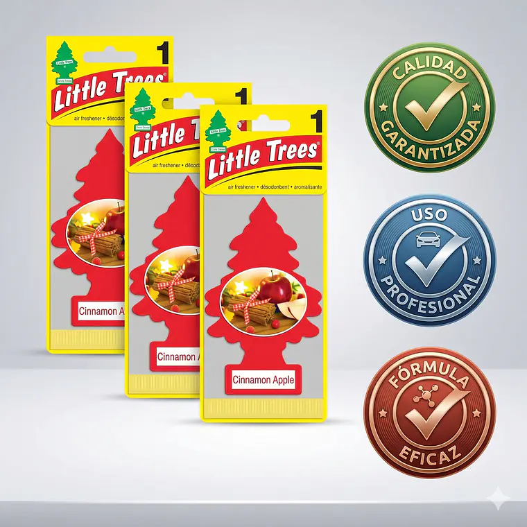 Aromatizante Pino Manzana Canela Little Trees Pack X 3unid 5