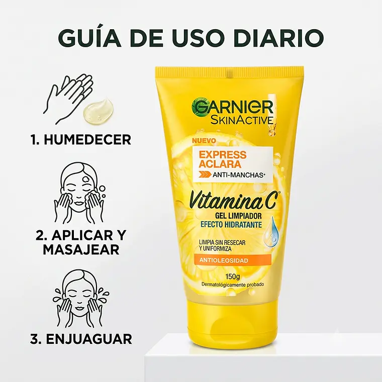 Gel Limpiador Garnier Vitamina C Anti Manchas 150g 4