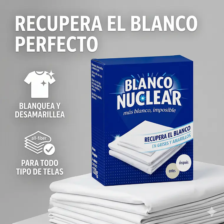 Quitamanchas Blanco Nuclear Sobres 6×120 g 2