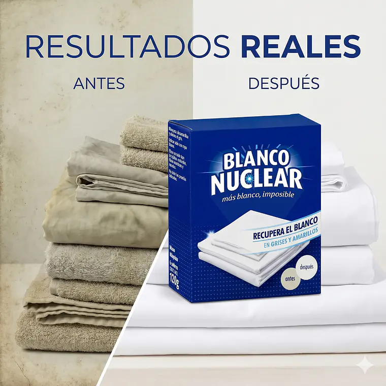 Quitamanchas Blanco Nuclear Sobres 6×120 g 5