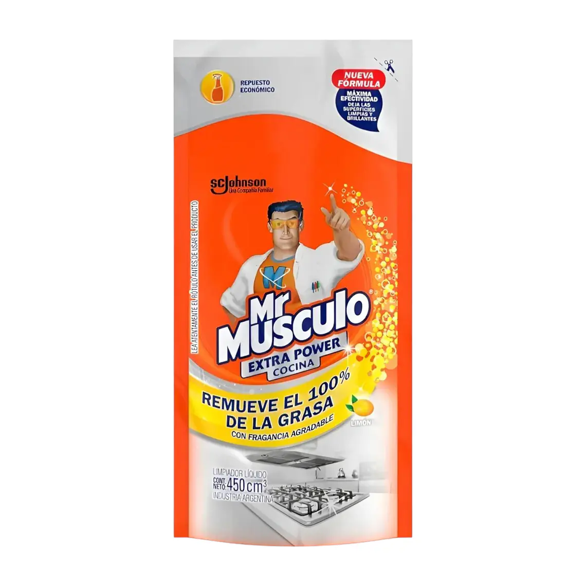 Recarga Limpiador Extra Power Antigrasa Cocina 450ml 1