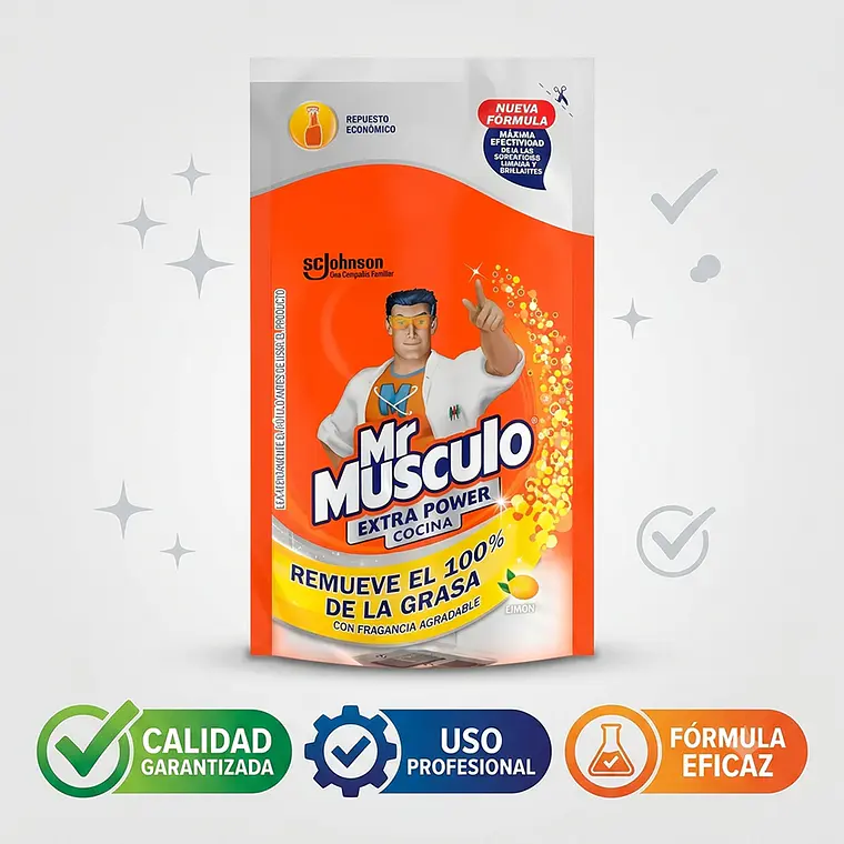 Recarga Limpiador Extra Power Antigrasa Cocina 450ml 6