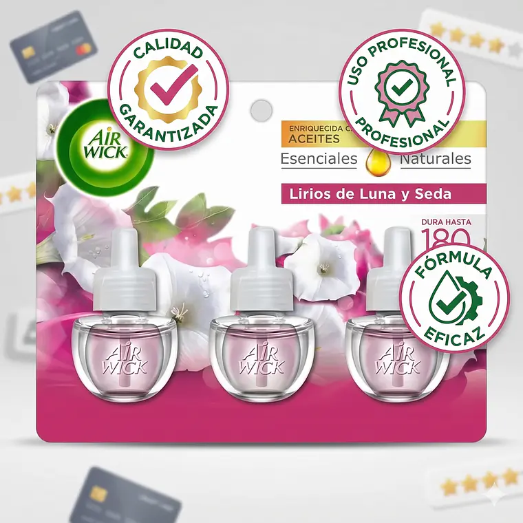 Recarga Desodorante Electrico Lirios Airwick 3unid X 21ml 5