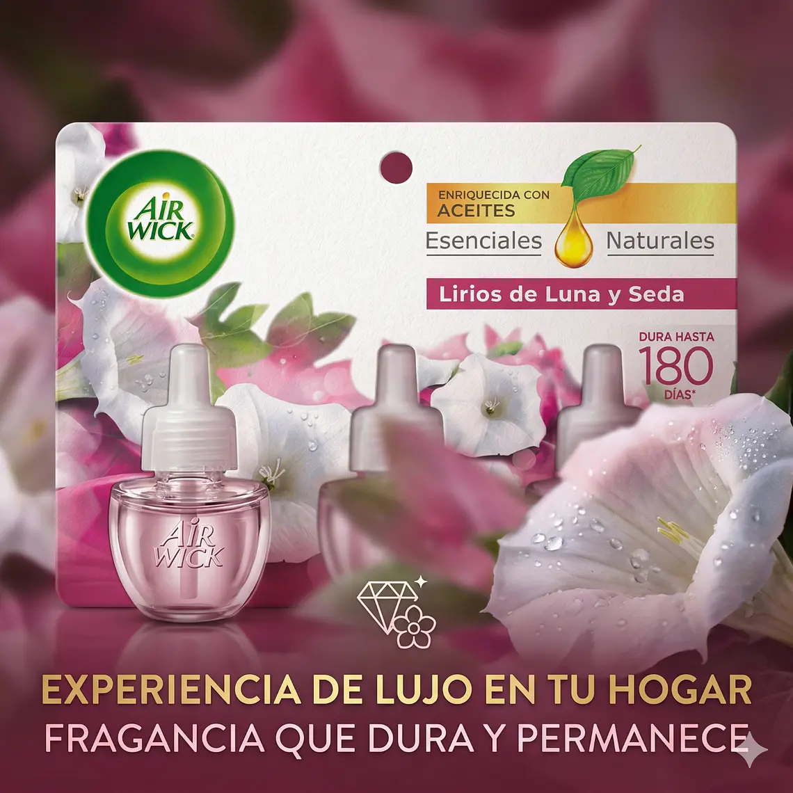 Recarga Desodorante Electrico Lirios Airwick 3unid X 21ml 7