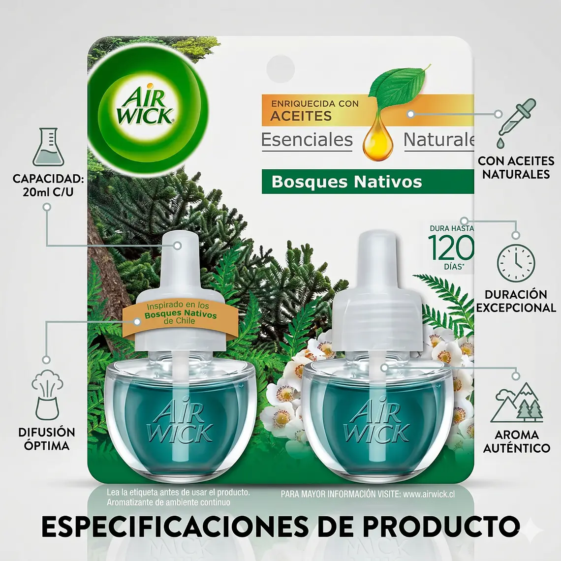 Recarga Air Wick Bosque Nativo 21ml - Pack 2 Unid. 4