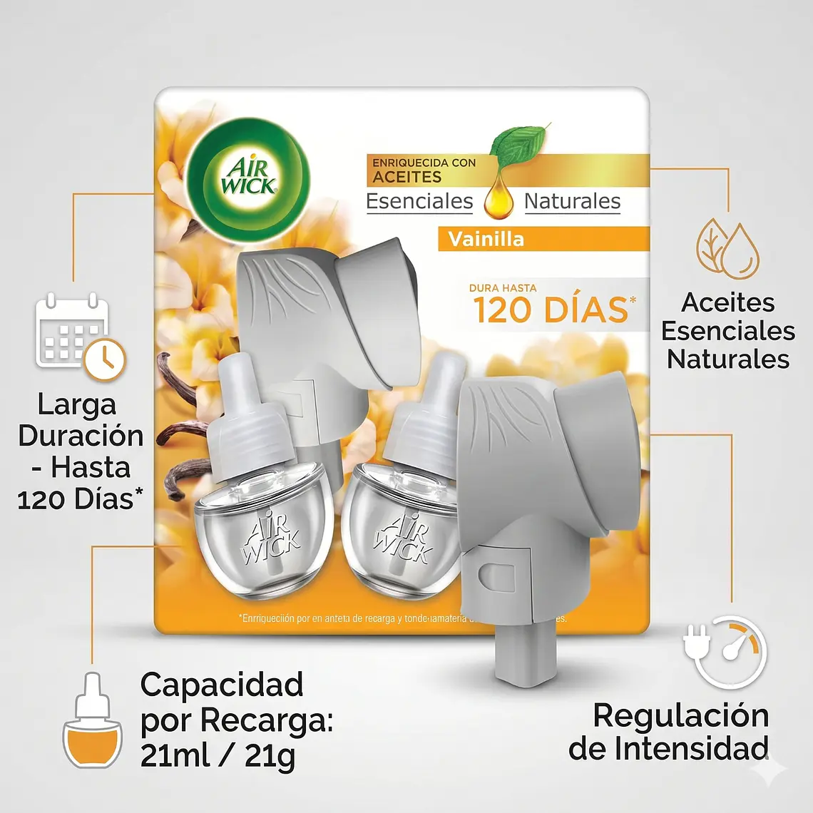 Aparato Electrico Air Wick Vainilla + 2 Repuestos 21ml 4
