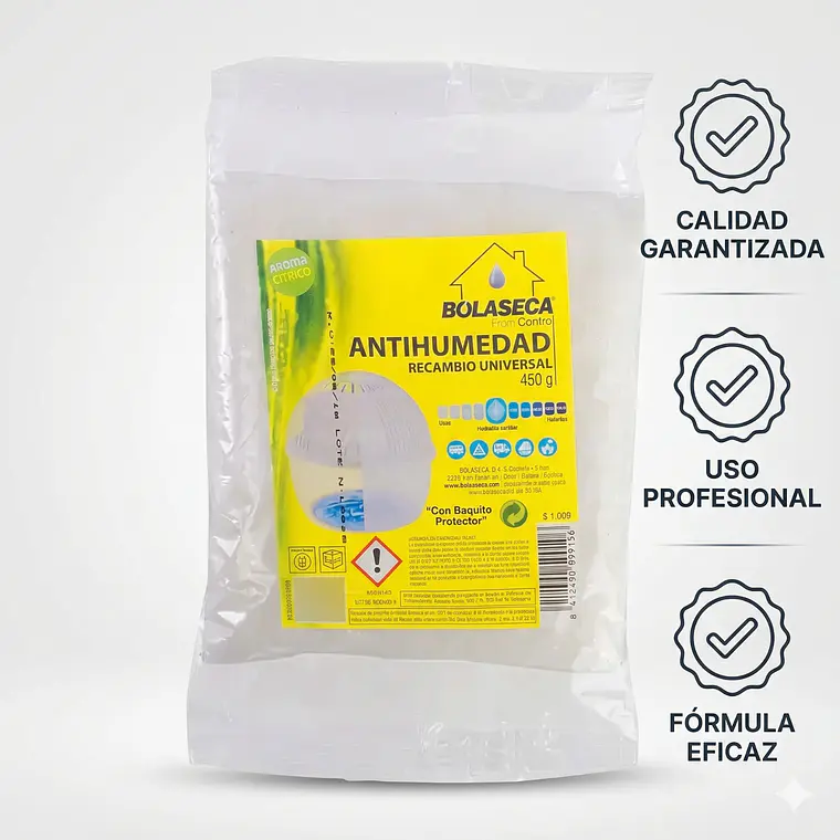 Sistema Antihumedad Bolaseca Recarga Cítrico 450g 5