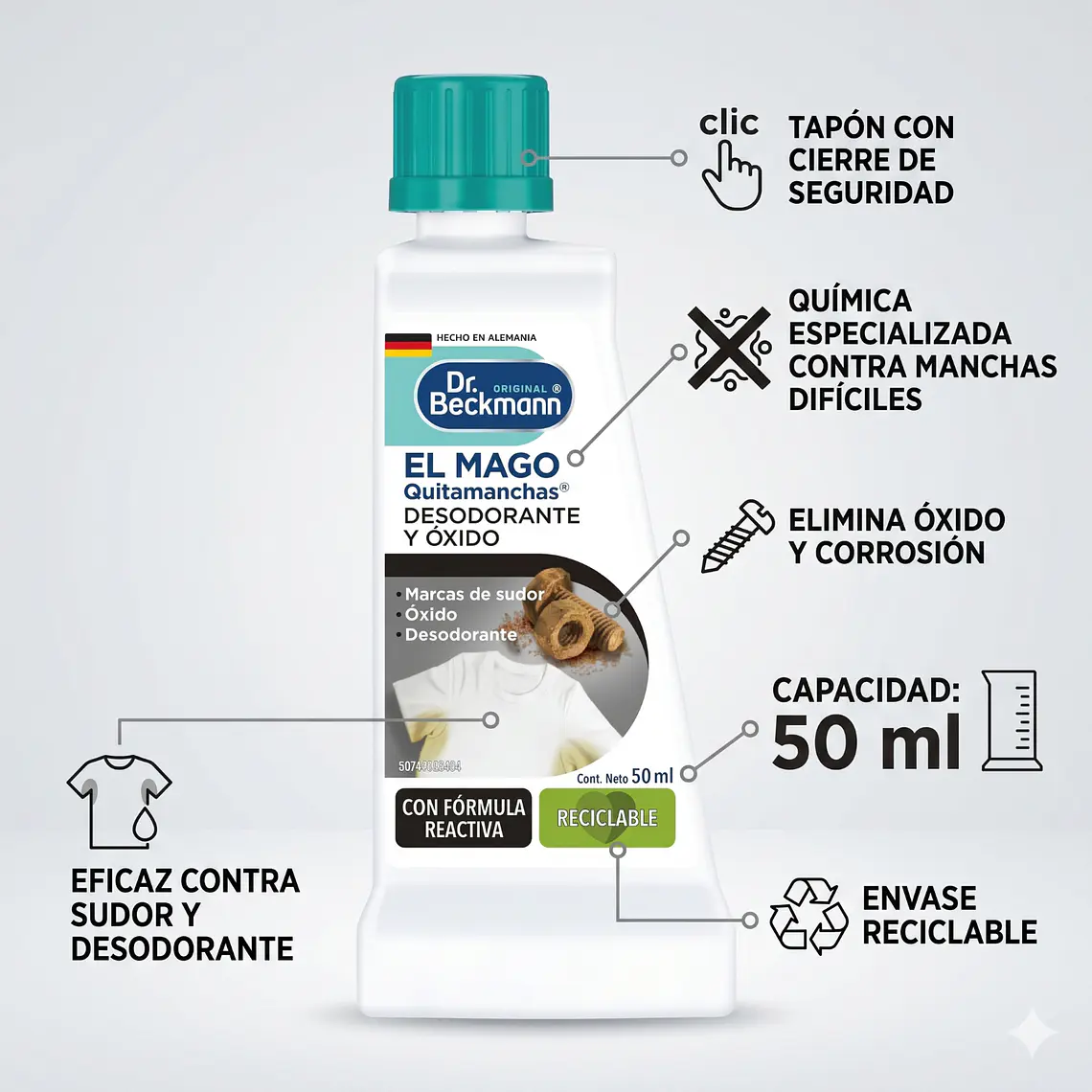 Quitamanchas Desodorante Y Oxido Dr. Beckmann 50ml 3