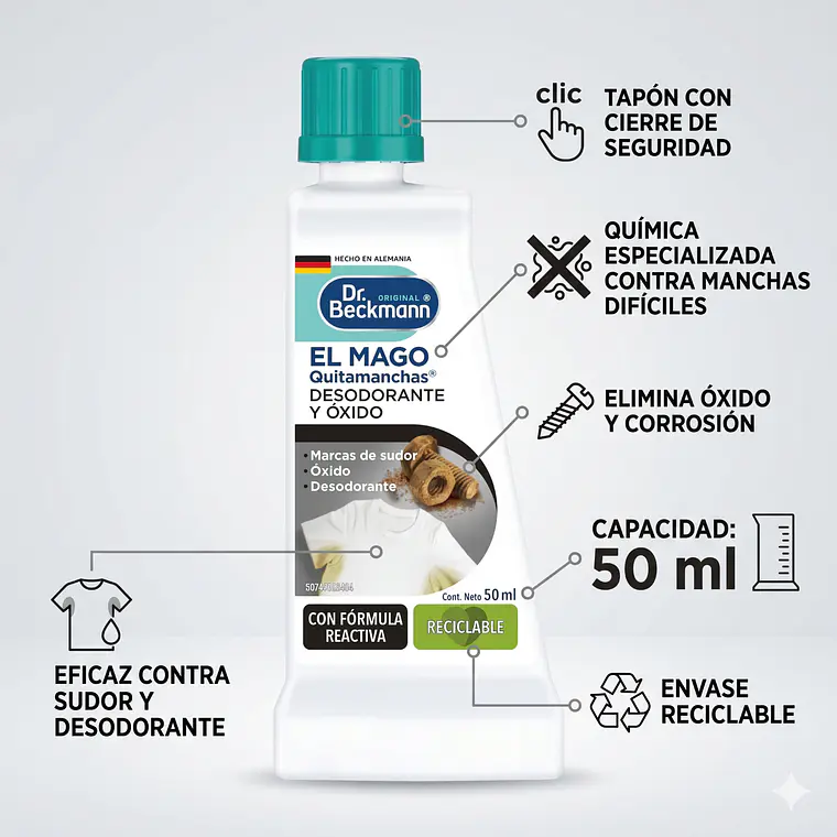 Quitamanchas Desodorante Y Oxido Dr. Beckmann 50ml 3