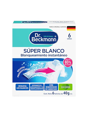 Toallitas Blanqueador Intensivo 6 Bolsas De 40gr Dr Beckmann