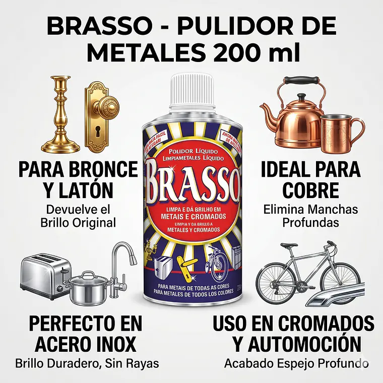 Limpiador Pulidor Cobre Laton Brasso 200ml 3