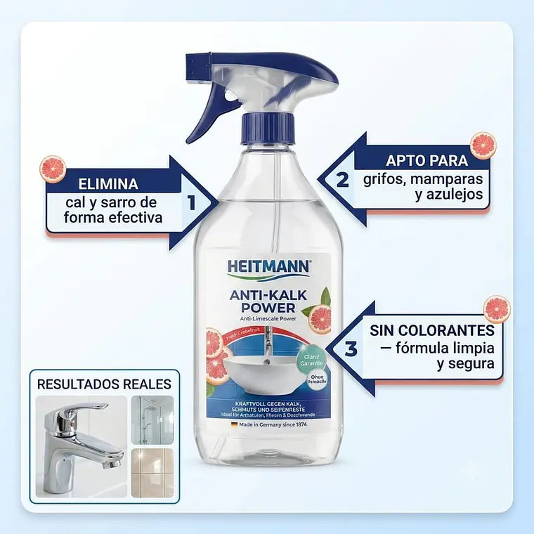 Limpiador Antisarro Baño Heitmann Antical 500ml 4