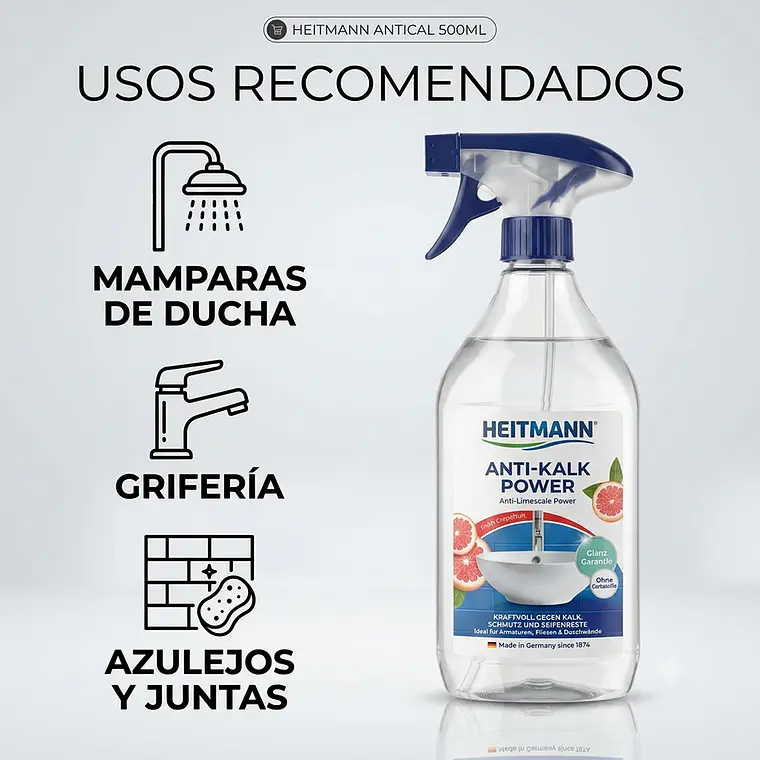 Limpiador Antisarro Baño Heitmann Antical 500ml 6