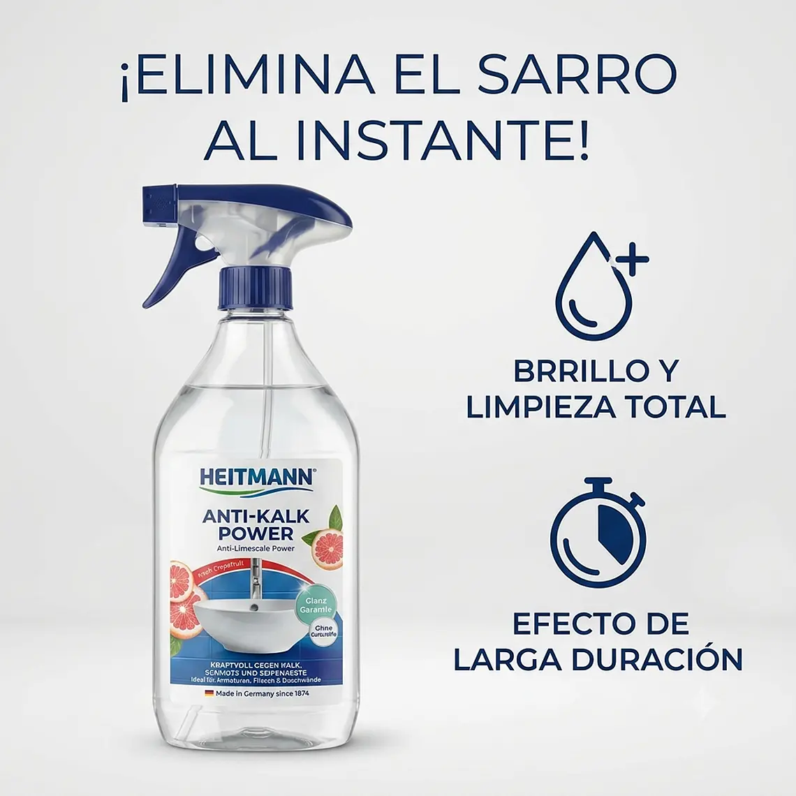 Limpiador Antisarro Baño Heitmann Antical 500ml 8