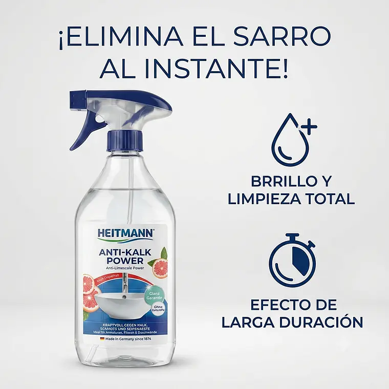 Limpiador Antisarro Baño Heitmann Antical 500ml 8