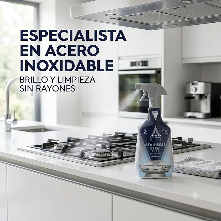 Limpiador y Brillador Astonish Acero Inoxidable 750ml 6