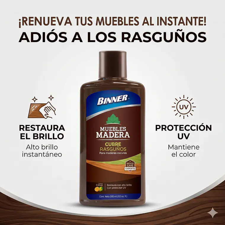 Cubre Rasguños Para Mueble De Madera 300ml 2