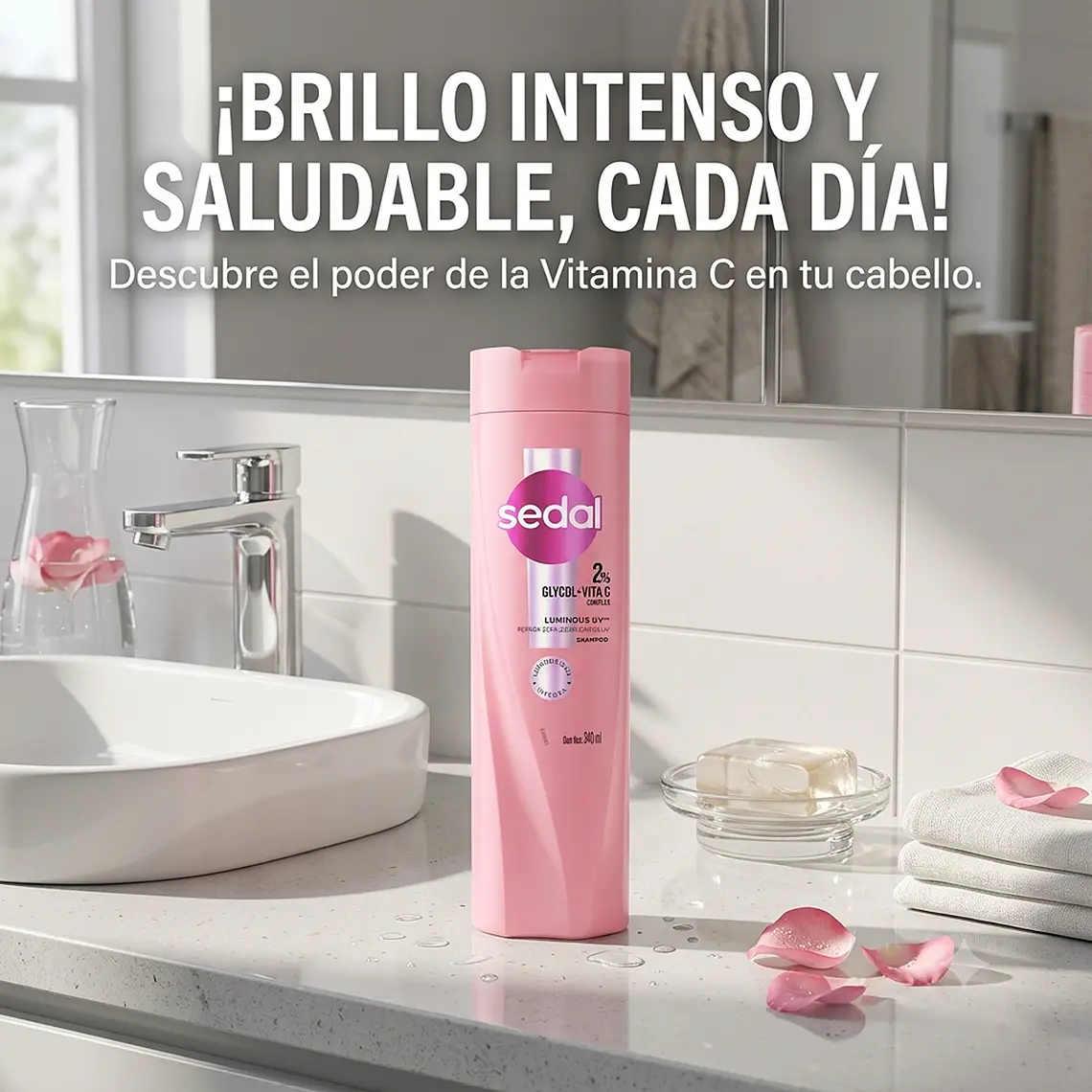 Shampoo Luminous Sedal 340ml Vitamina C Brillo Intenso 5
